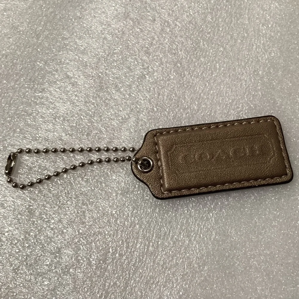 Coach Dark Beige Bag Tag/Hang Tag